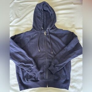 VintageSoft Zip Hoodie Navy Blue